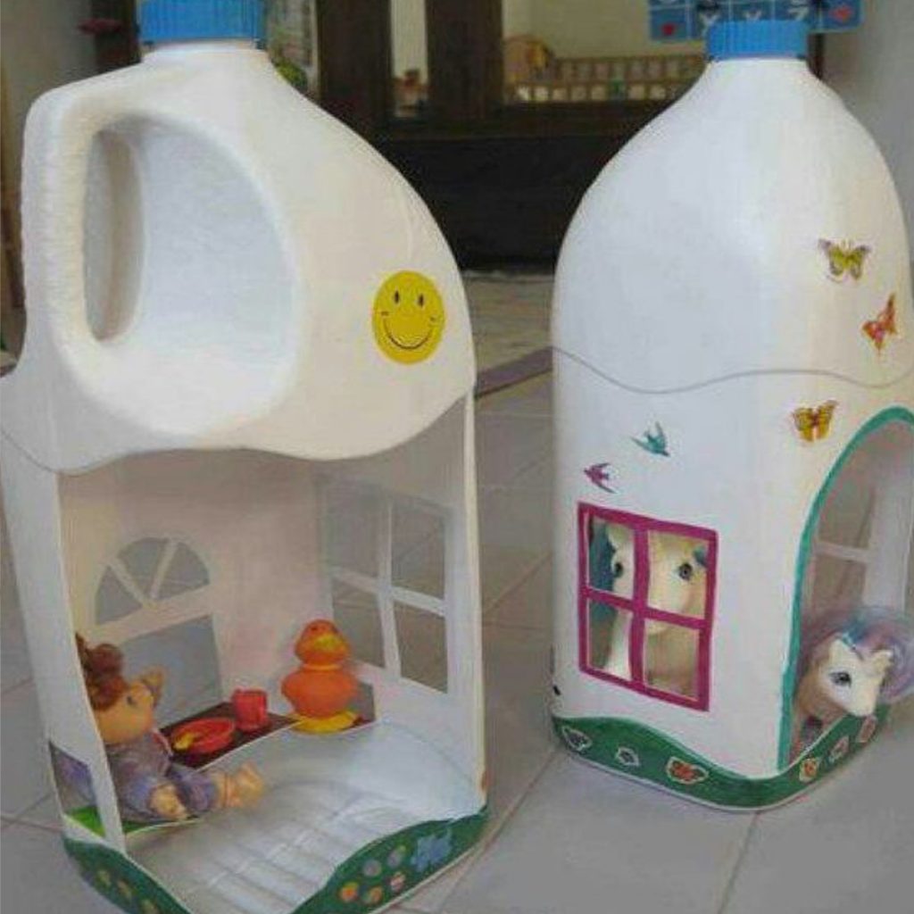 Milk Jug Fairy House