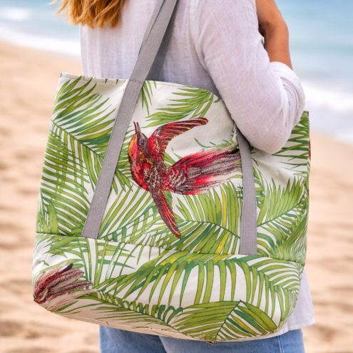 Sunbird print tote bag