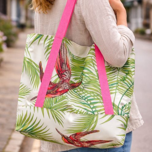 Sunbird print tote bag