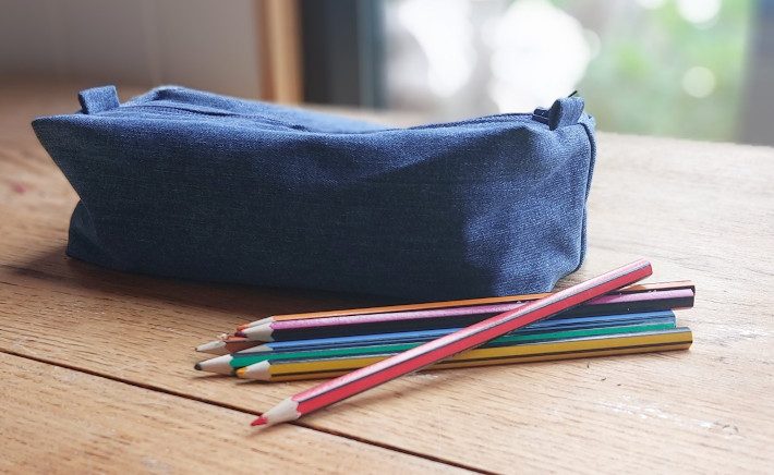Denim pencil case