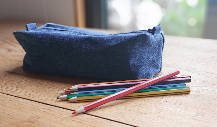Denim pencil case