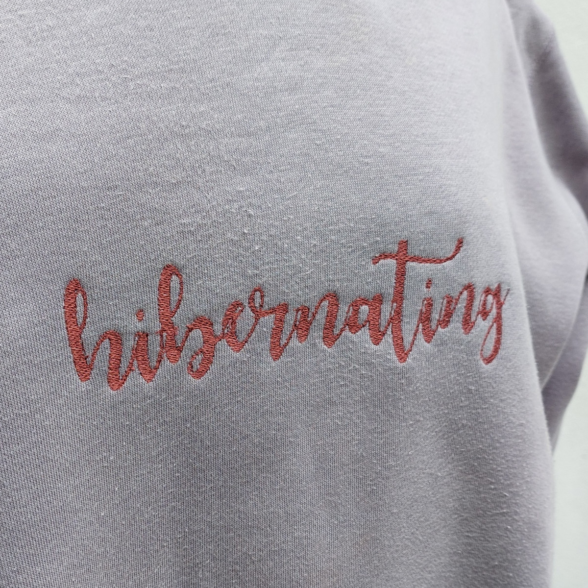 Close up hibernating hoodie