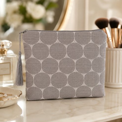 Grey make up bag