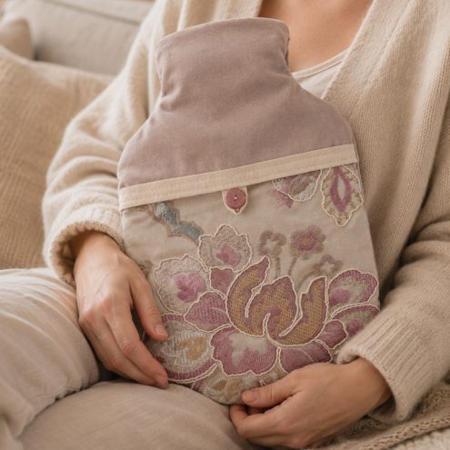 Lilac hot water bottle
