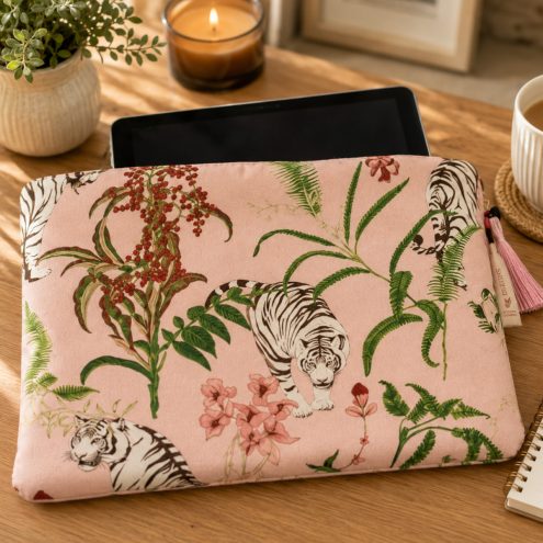 Tiger print tablet case